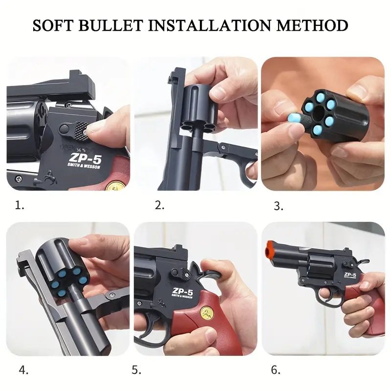 Toy foam dart revolvers