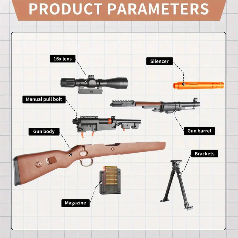 Toy foam dart rifles