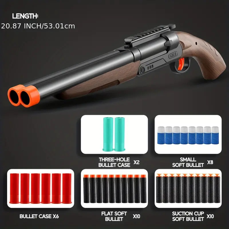 Toy foam dart Double barrel shotgun & long rifle shotgun ammo